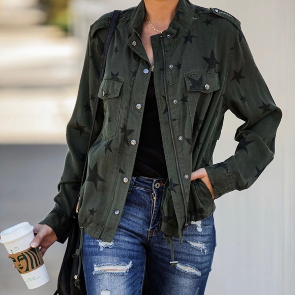 Vici Jackets & Blazers - EVERY INCH A STAR POCKETED TENCEL JACKET